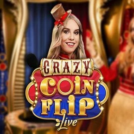Crazy Coin Flip slot logo by Evolution at Revolution CasinoCrazy Coin Flip